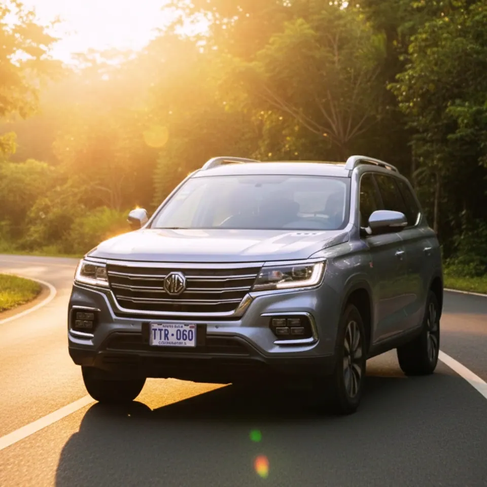 Private SUV at golden hour